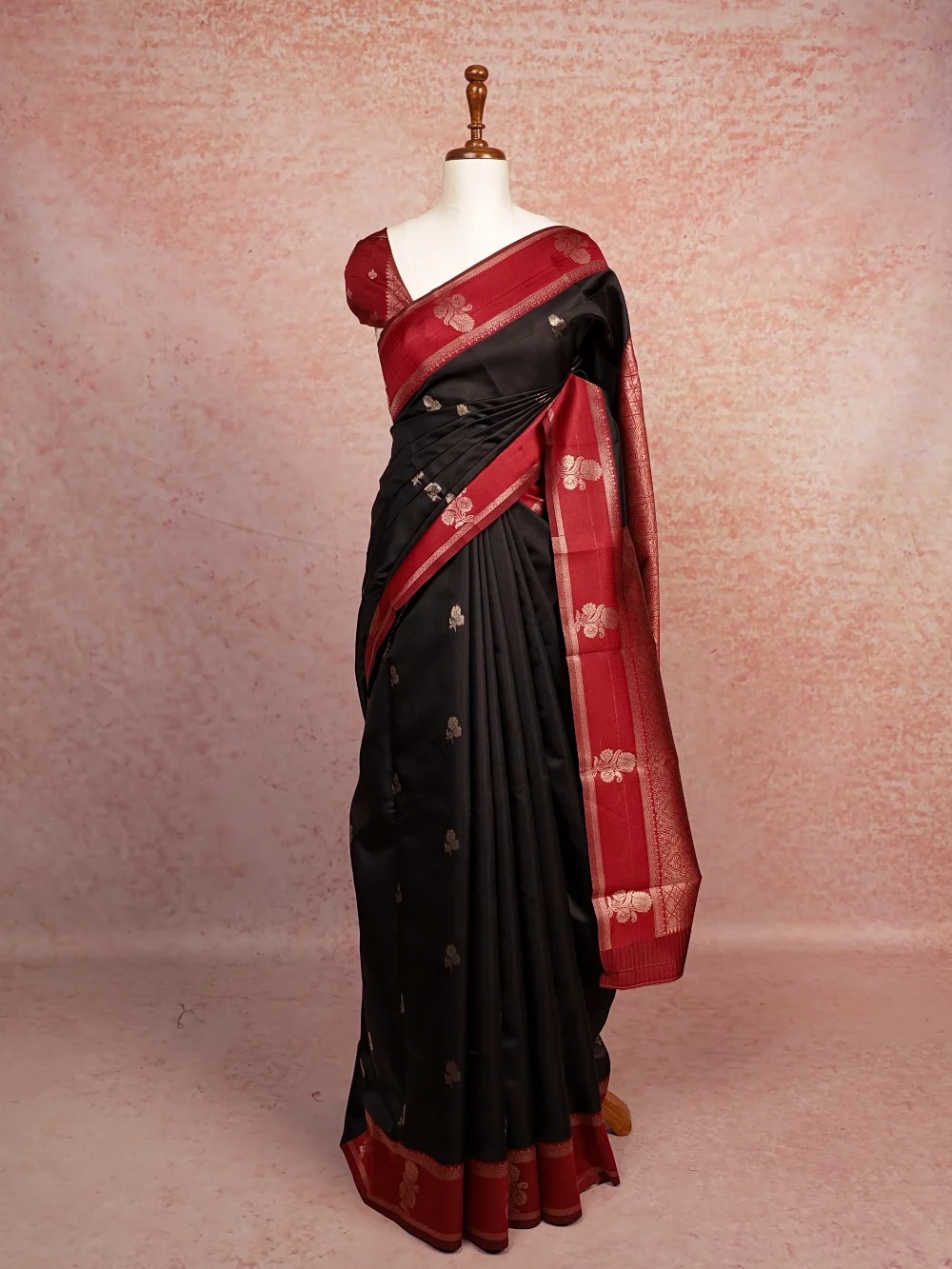 Black Semi Silk Saree