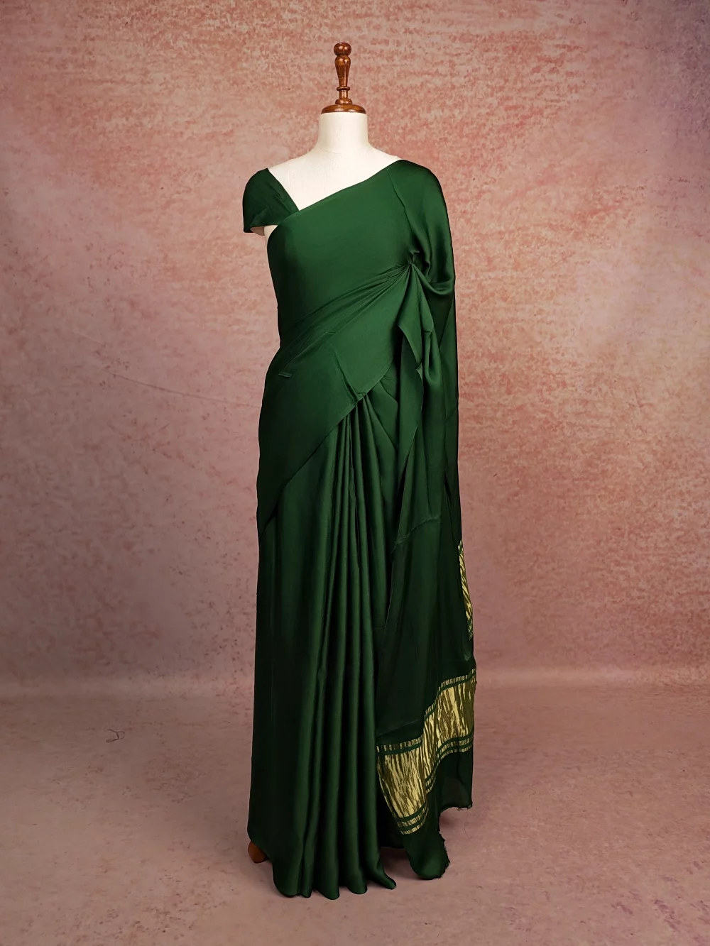 Green Semi Modal Silk Saree