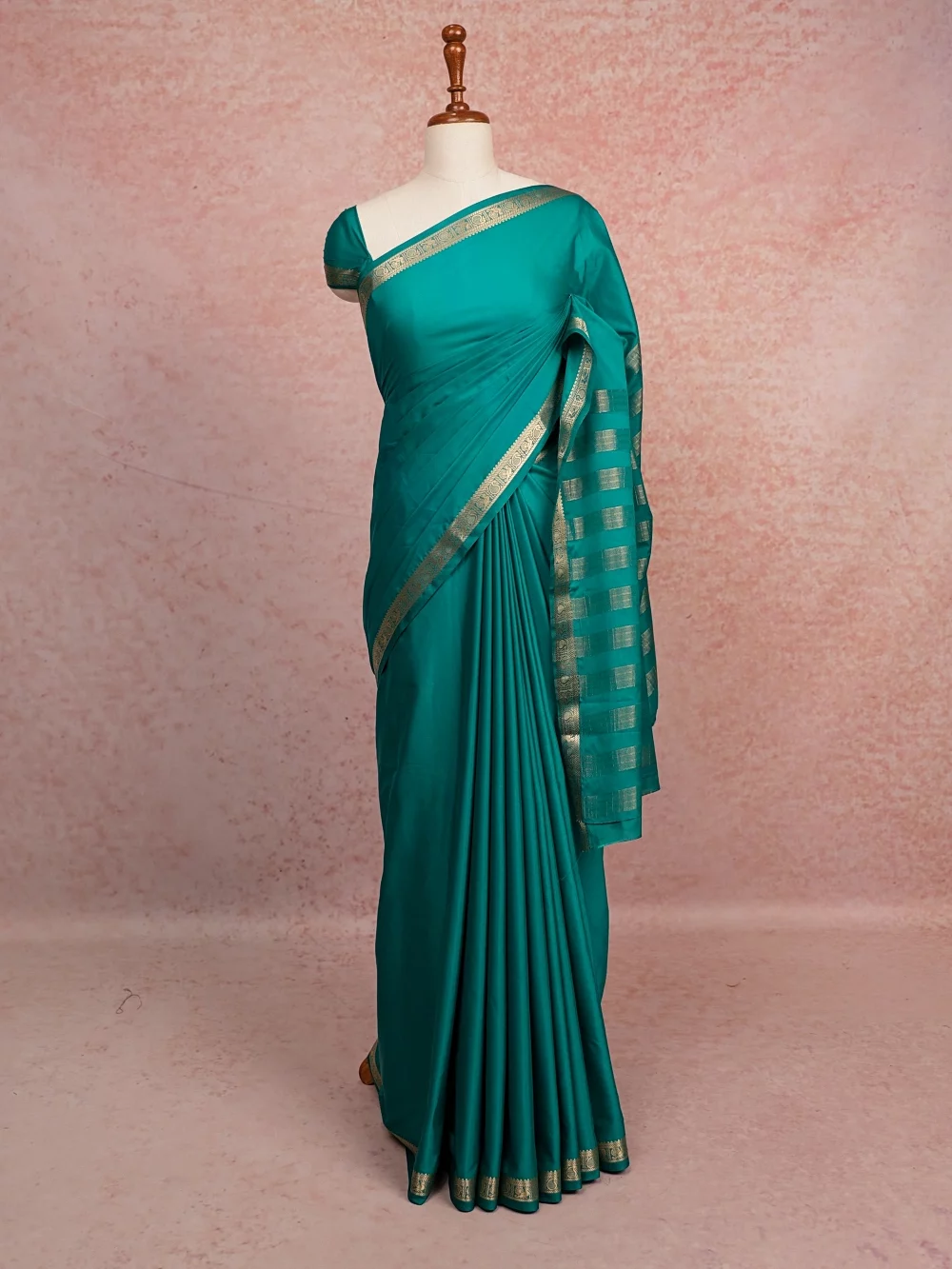 Suphaire Green Semi Silk Saree