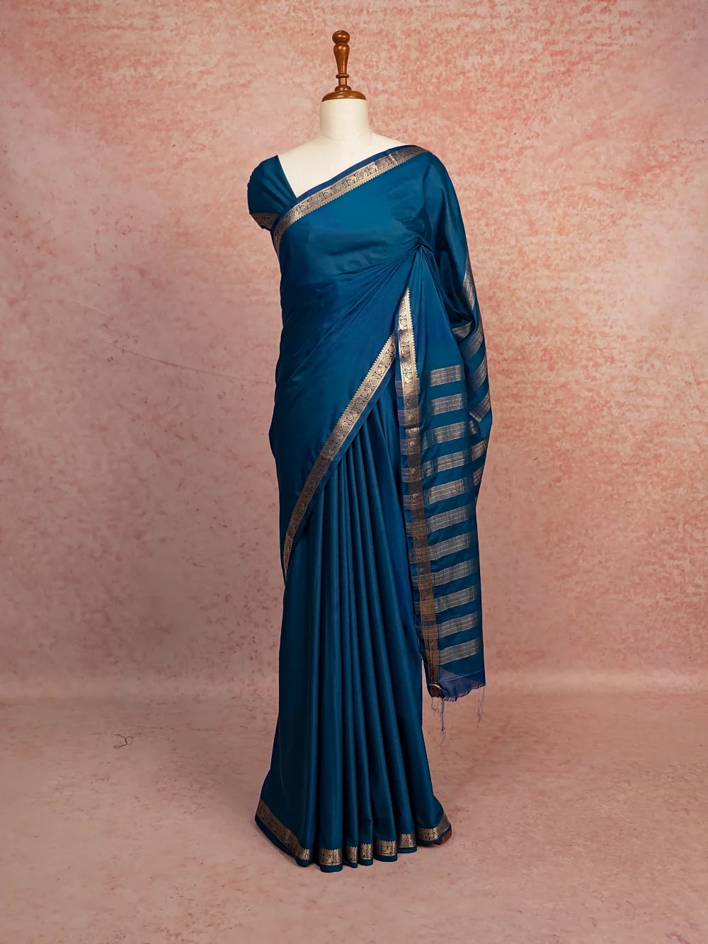 Blue Chiffon Saree