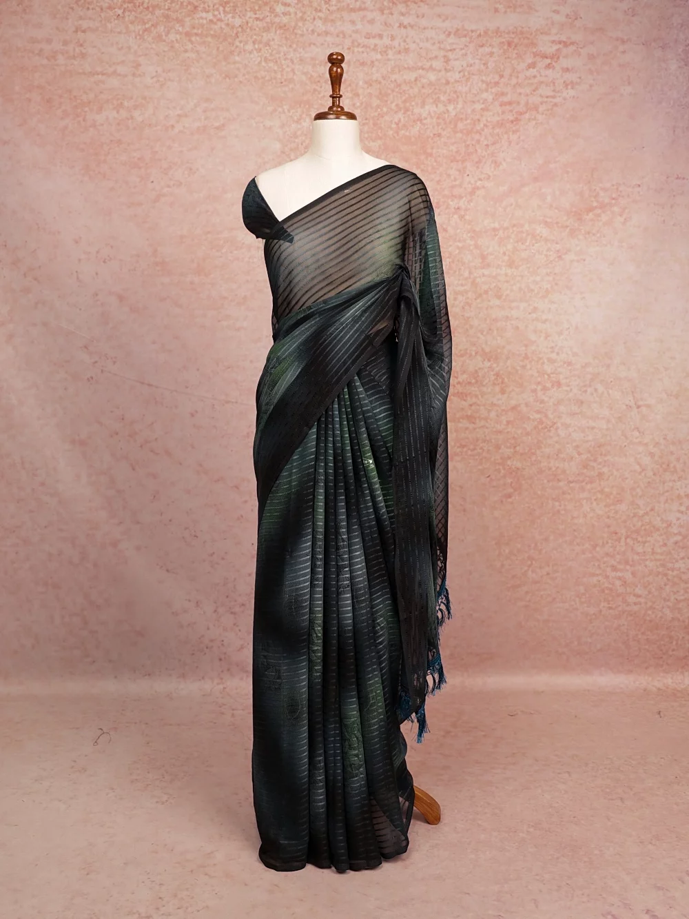 Green Chiffon Saree