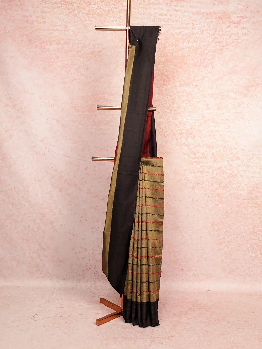 Dark Olive Green Soft Silk Saree