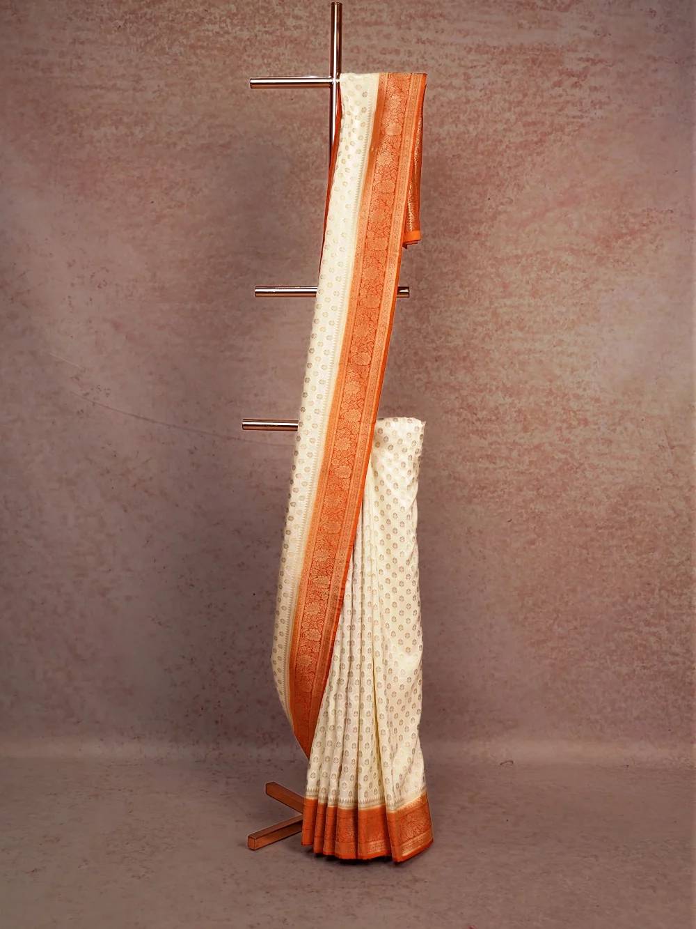 Cream Banarasi Saree