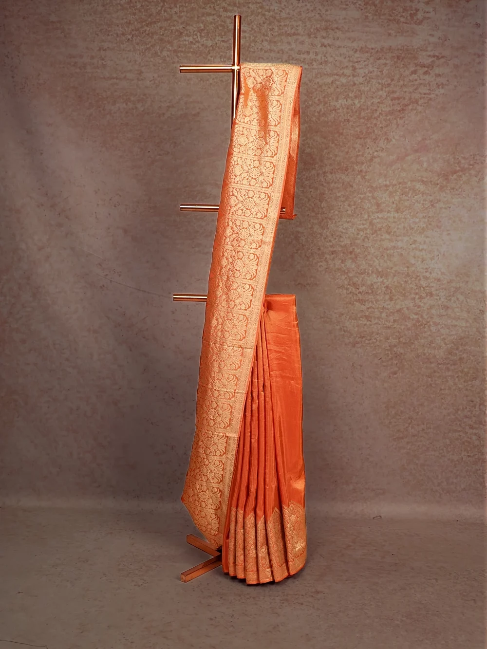 Orange Banarasi Saree