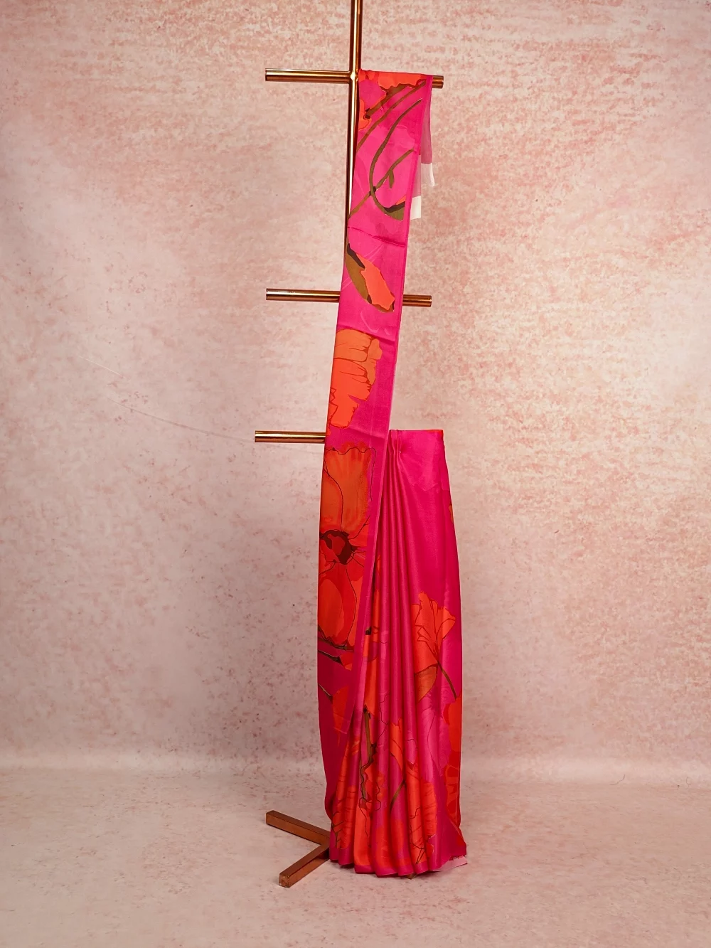 Rose Crepe Saree