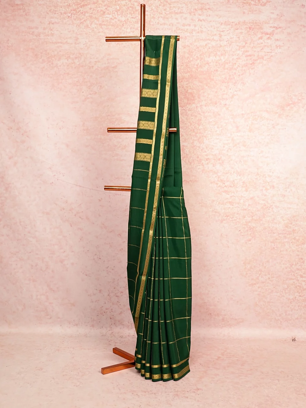 Green Crepe Saree