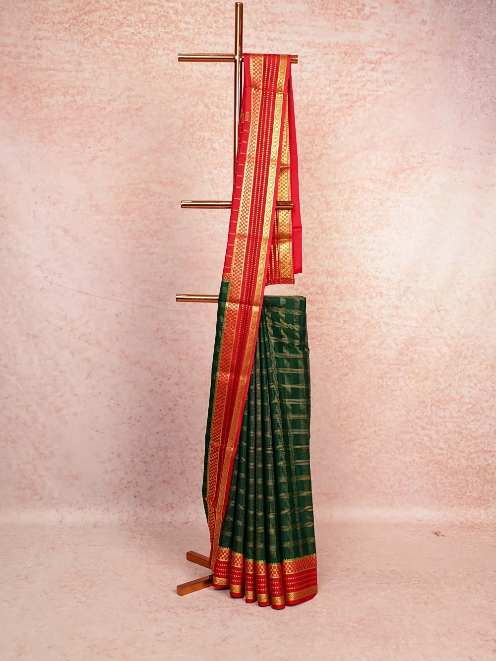 Green Crepe Saree