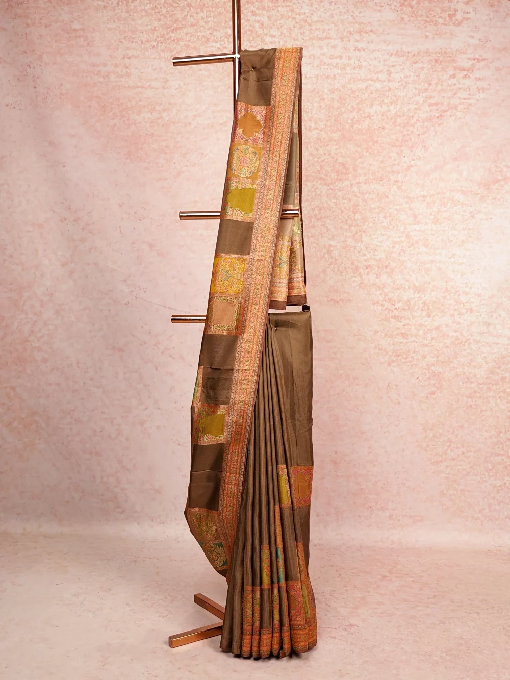 Light Brown Banarasi Saree