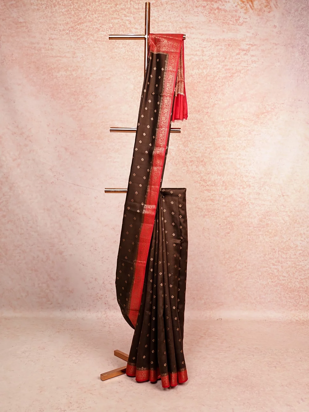 Brown Tussar Banarasi Saree