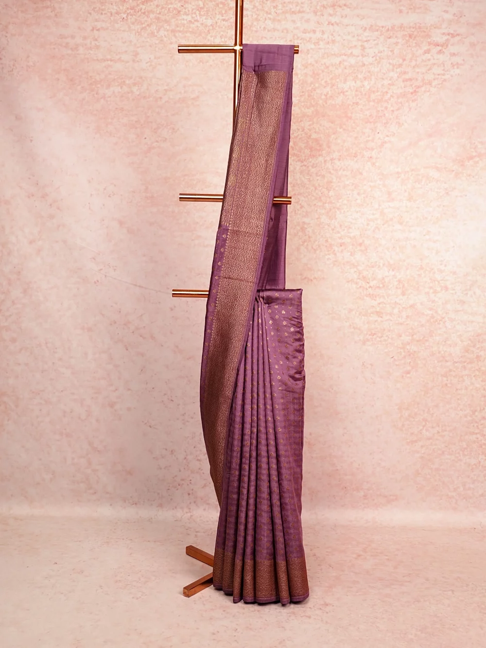Lavender Tussar Banarasi Saree