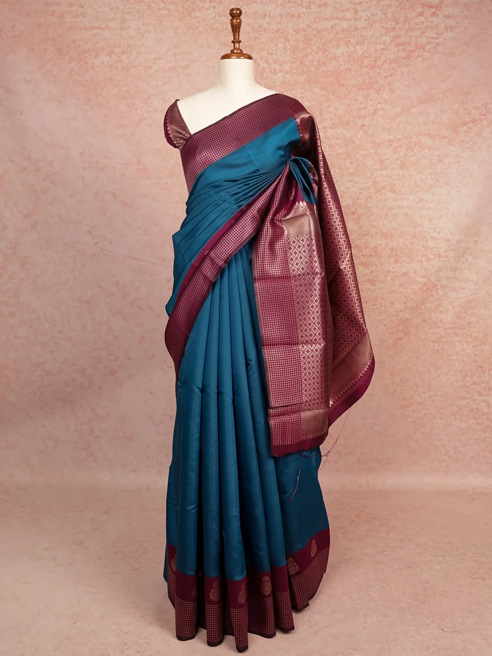 Blue Semi Silk Saree