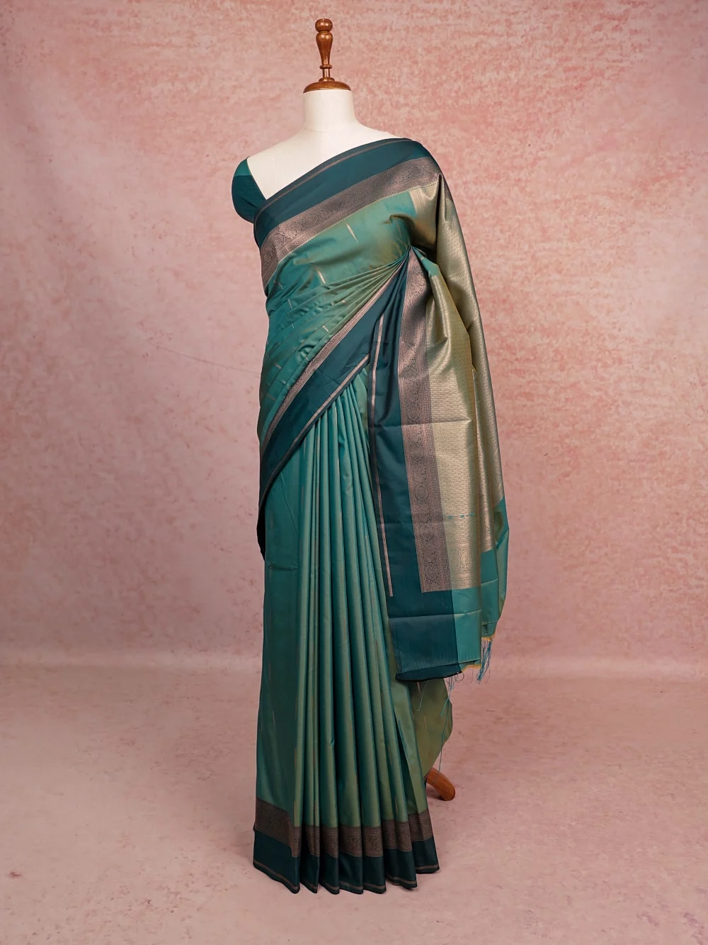 Green Semi Silk Saree