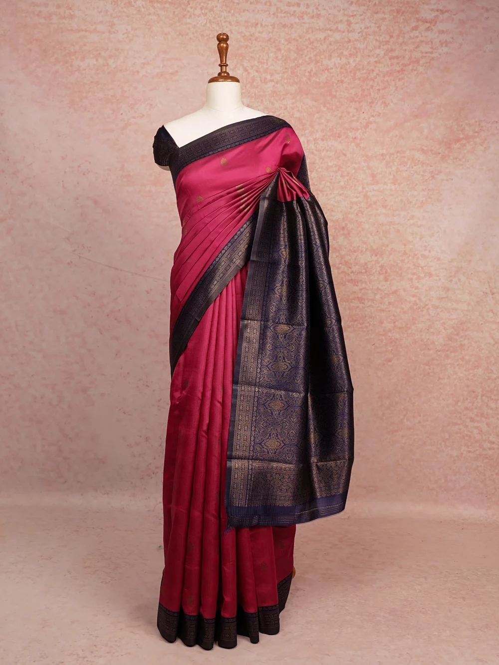 Magenta Semi Silk Saree