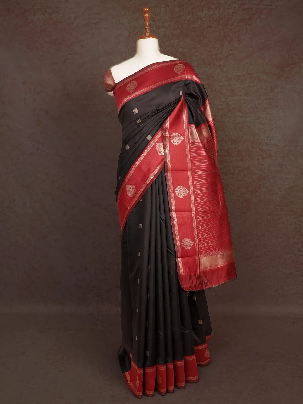 Black Semi Silk Saree