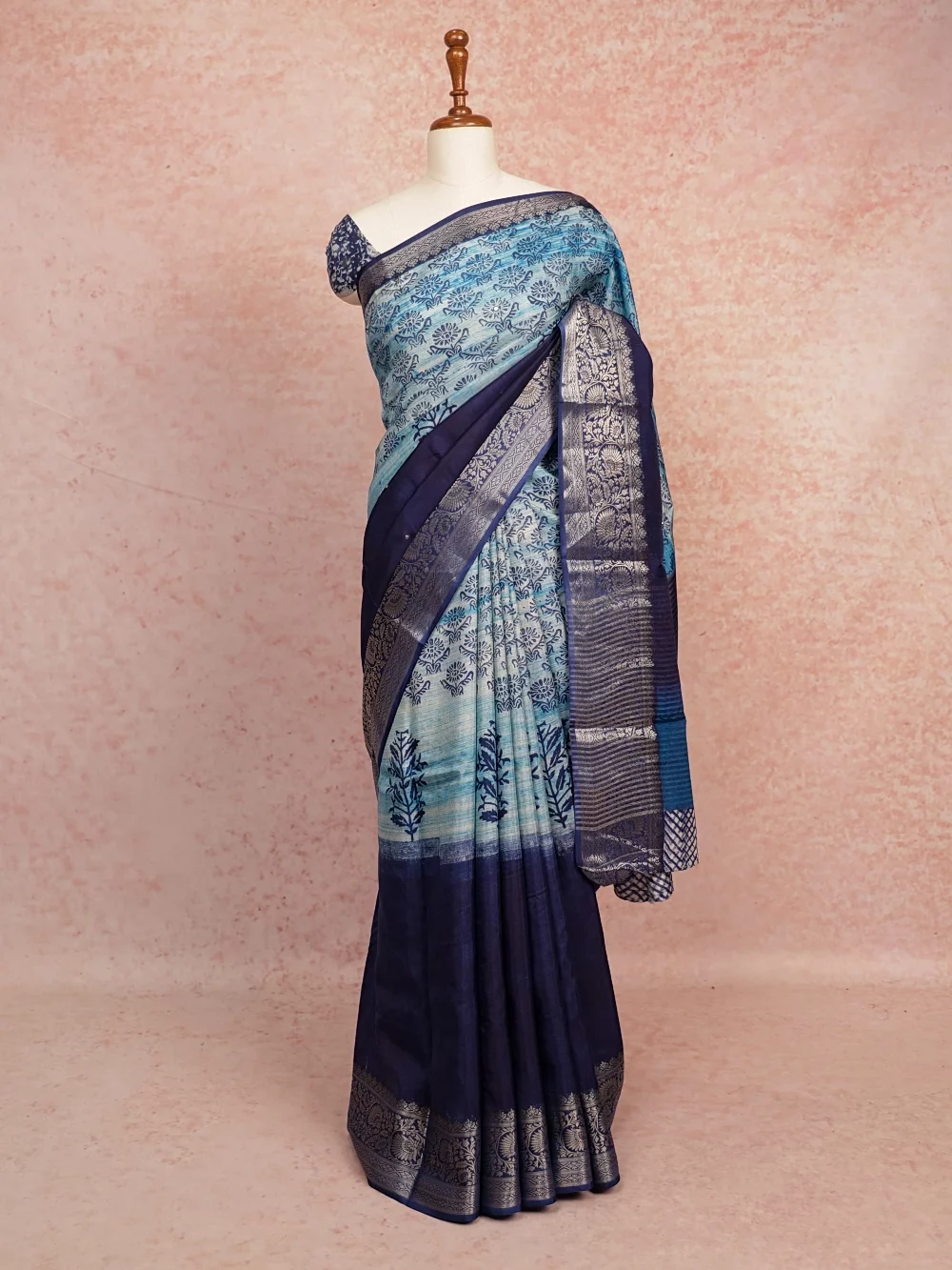 Multi Color Semi Tussar Saree