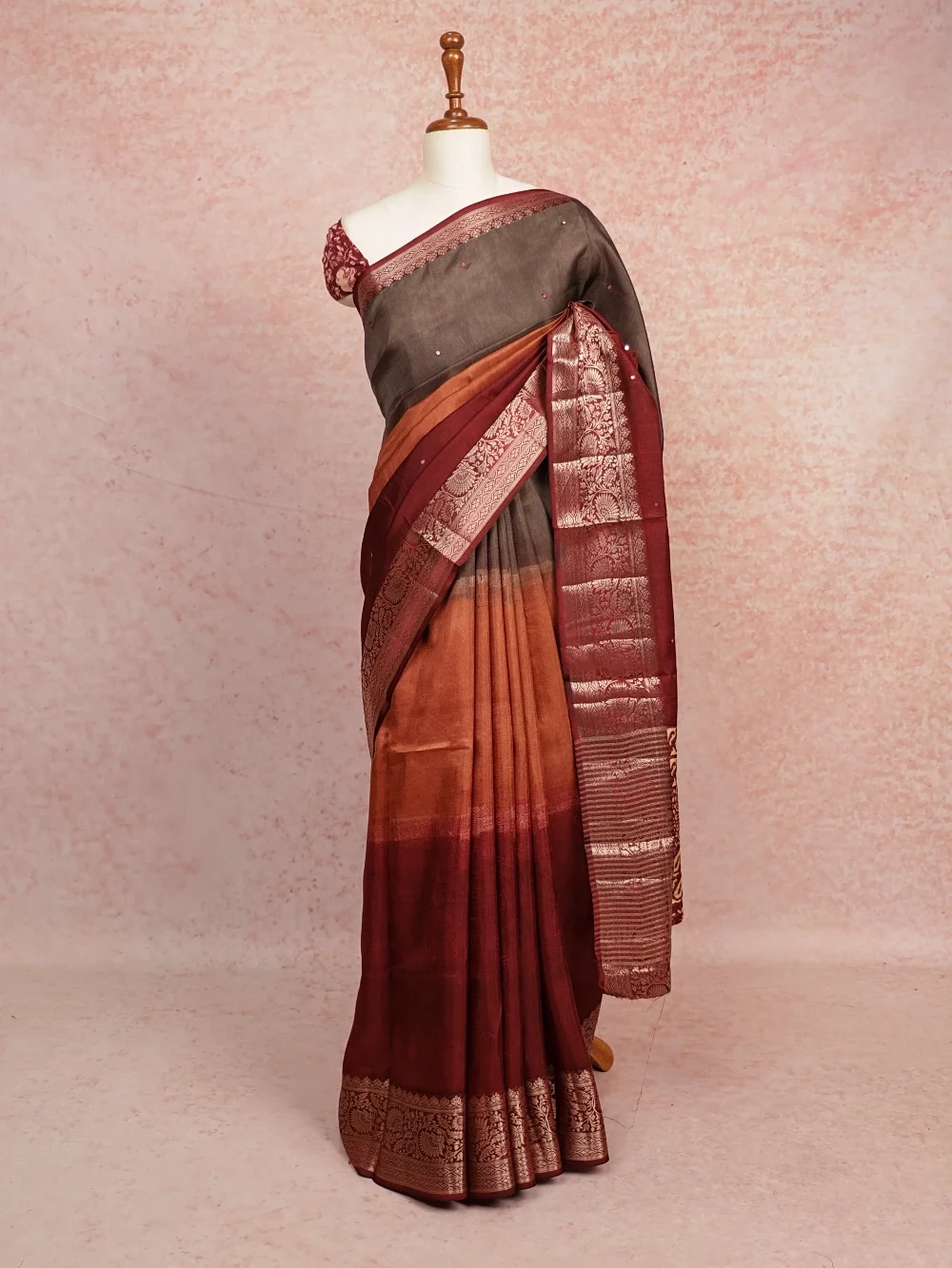 Multi Color Semi Tussar Saree