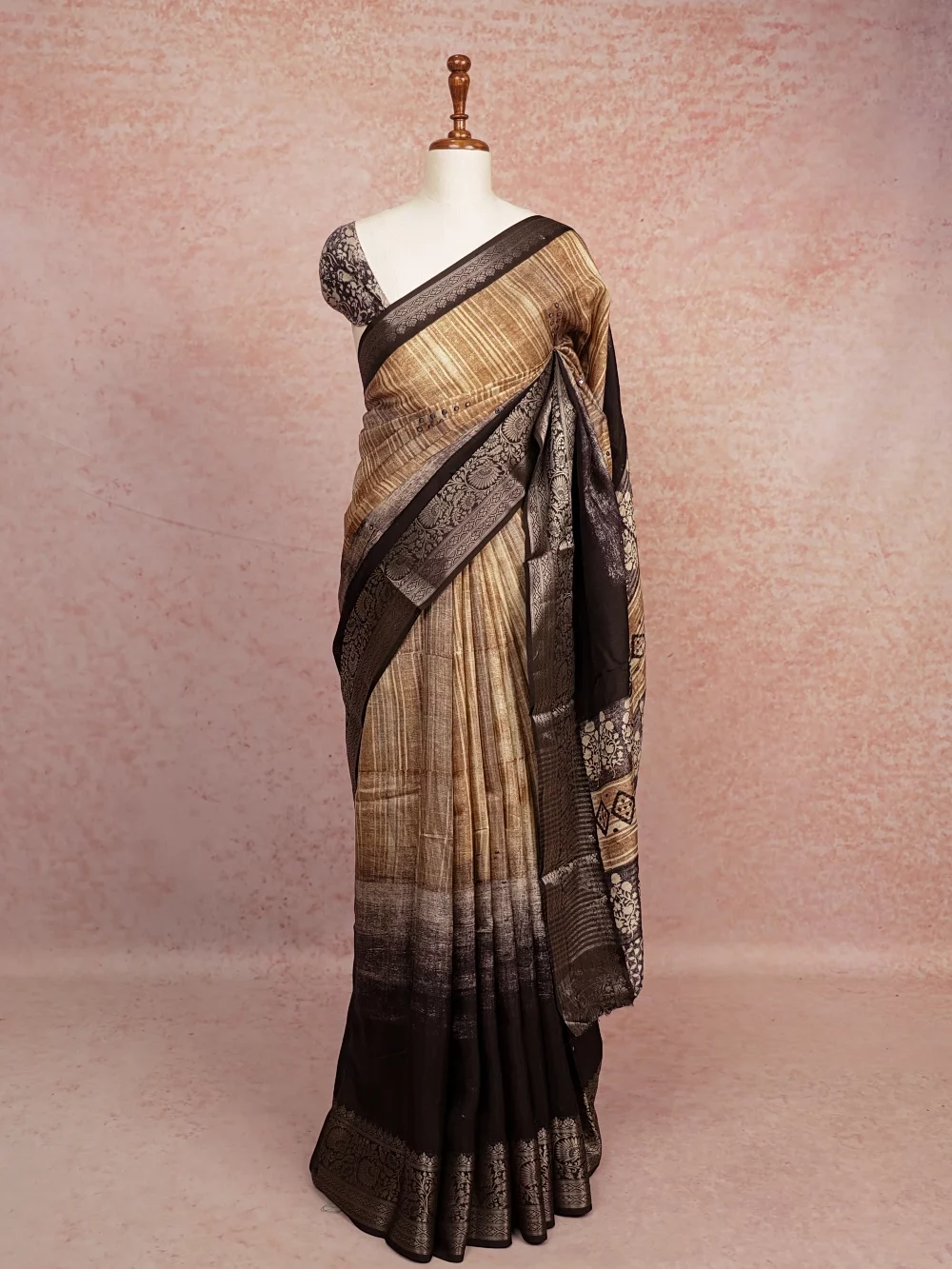Multi Color Semi Tussar Saree