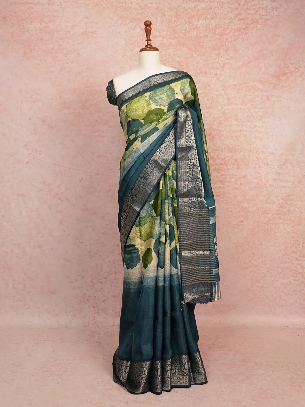 Multi Color Semi Tussar Saree