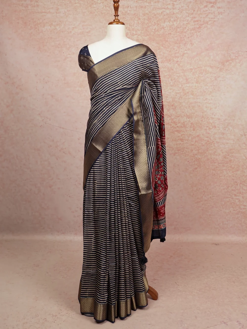 Blue Semi Silk Saree