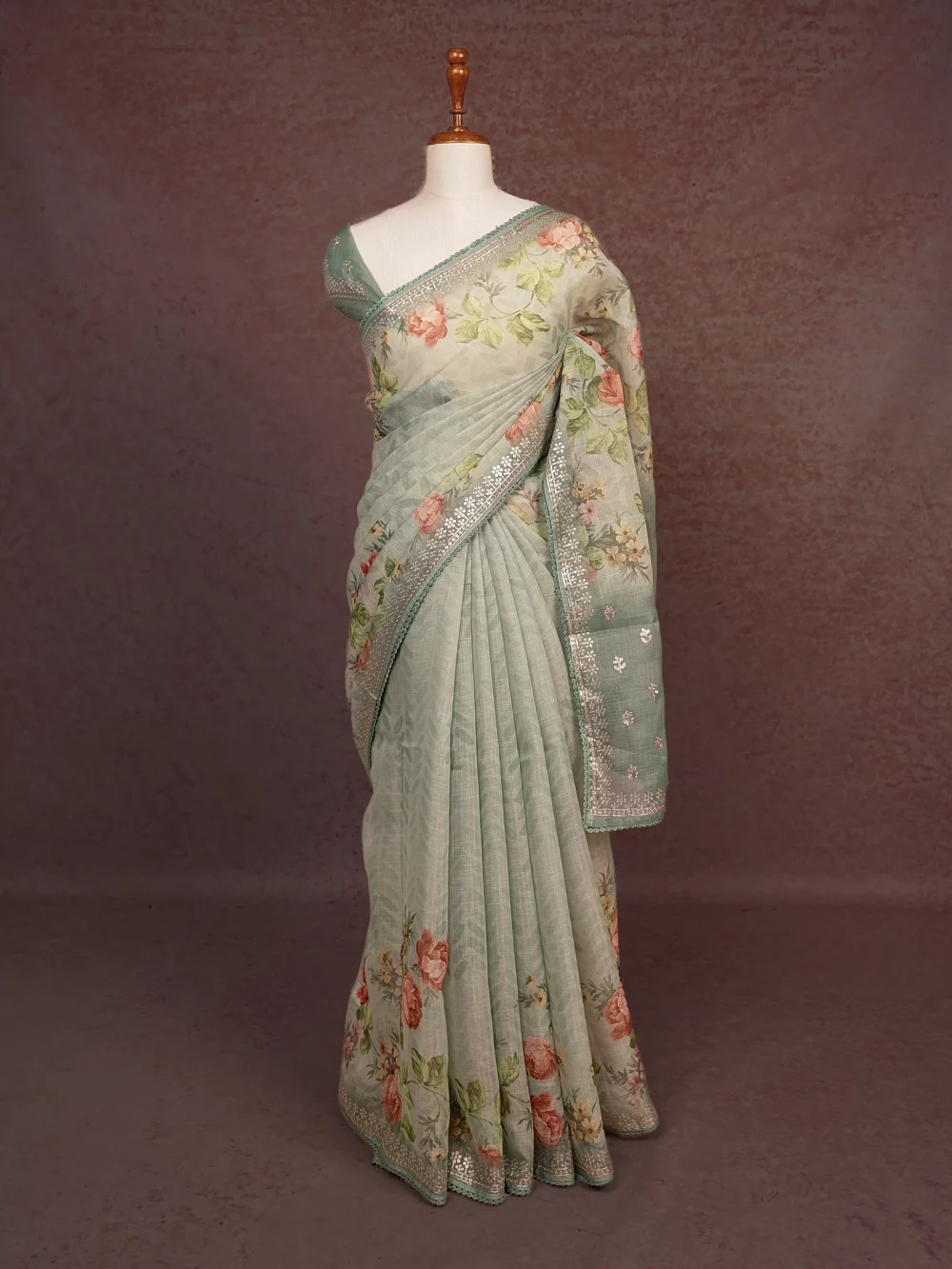 Light Green Net Kota Saree