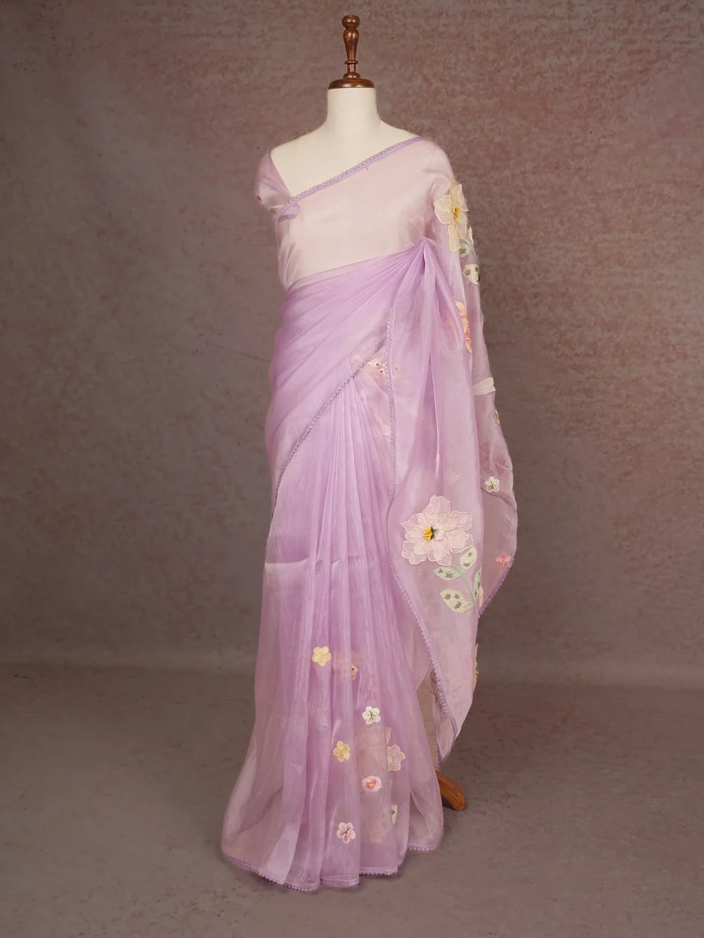 Lavender Soft Organza Saree