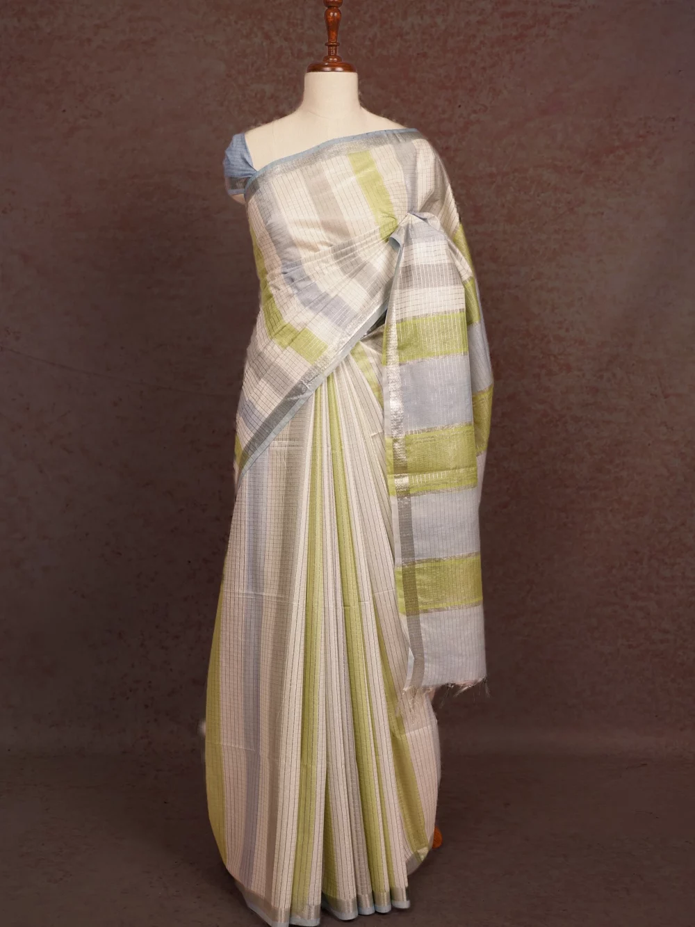 Multi Color Semi Tussar Saree
