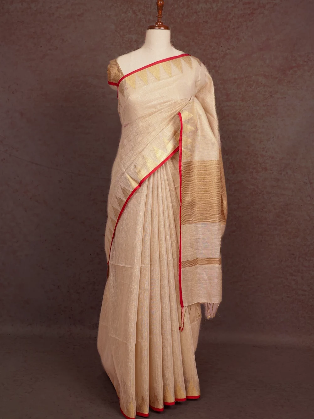 Gold Semi Tissue Saree