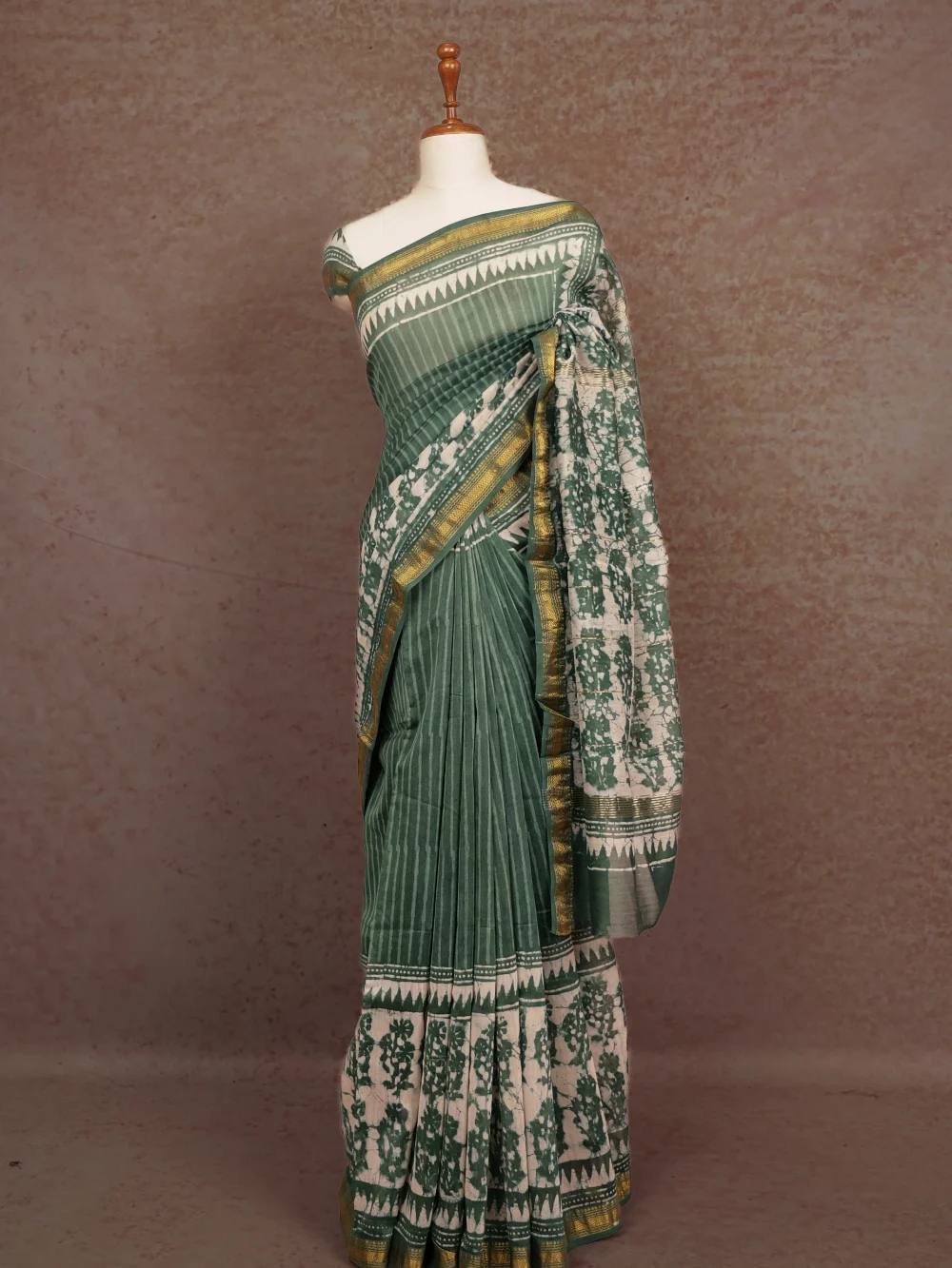 Green Chanderi Saree