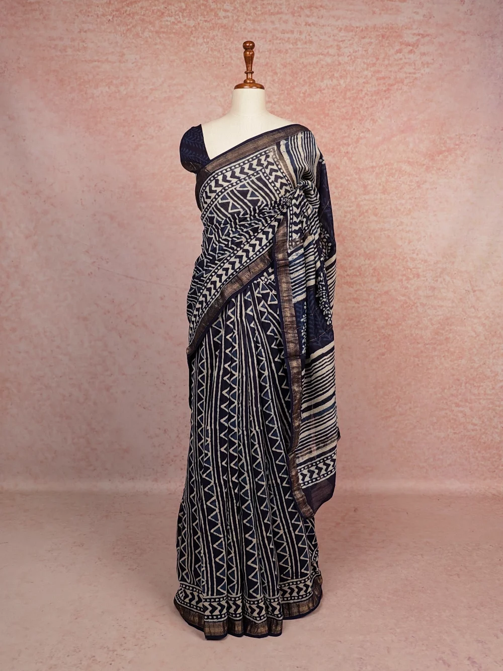 Blue Maheswari Silk Saree