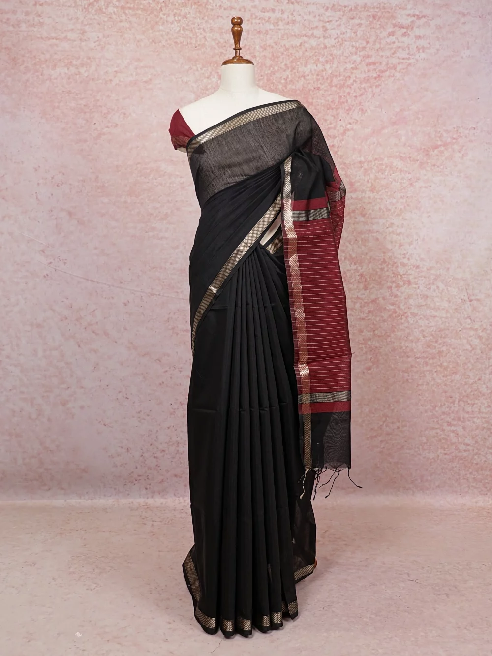 Black Semi Silk Saree