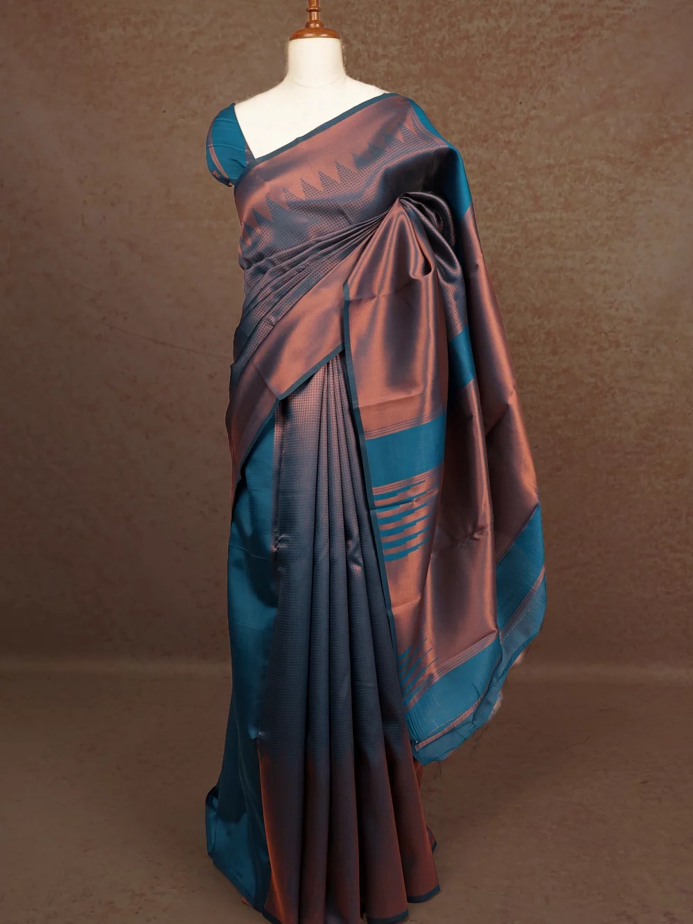 Blue Semi Silk Saree