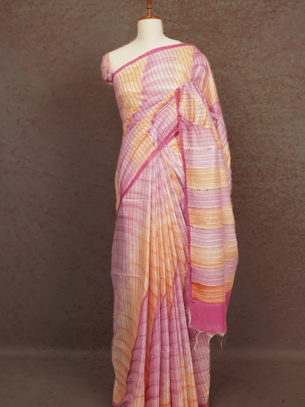 Multi Colours Semi Tussar Saree