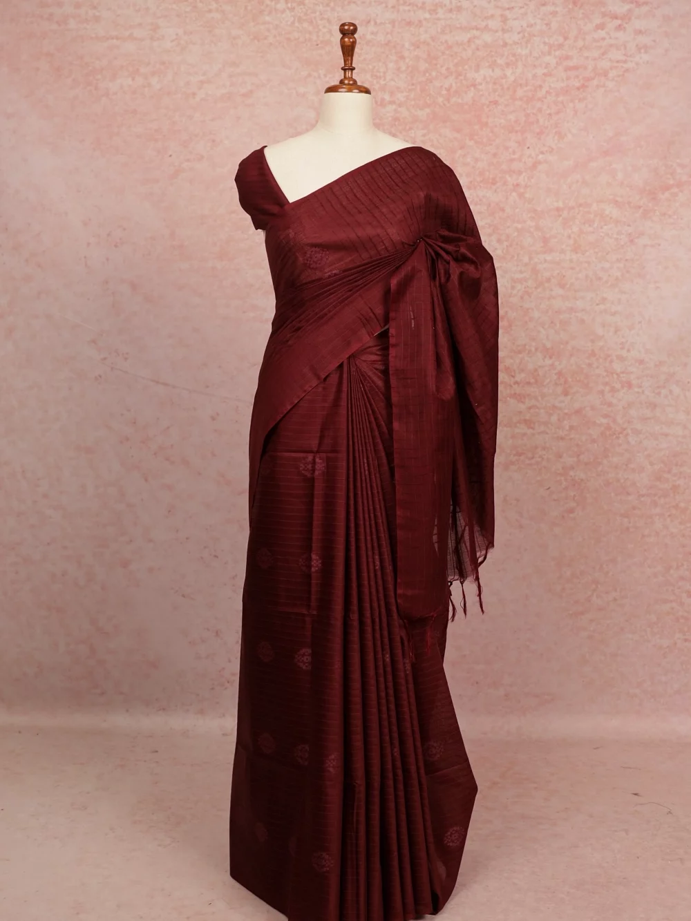 Brown Semi Tussar Saree