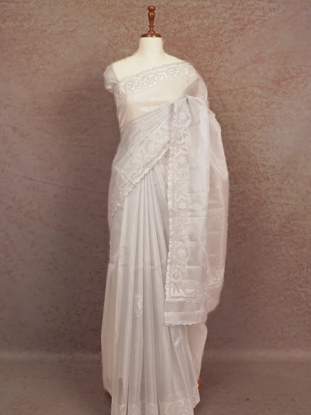 Silver Tissue Saree