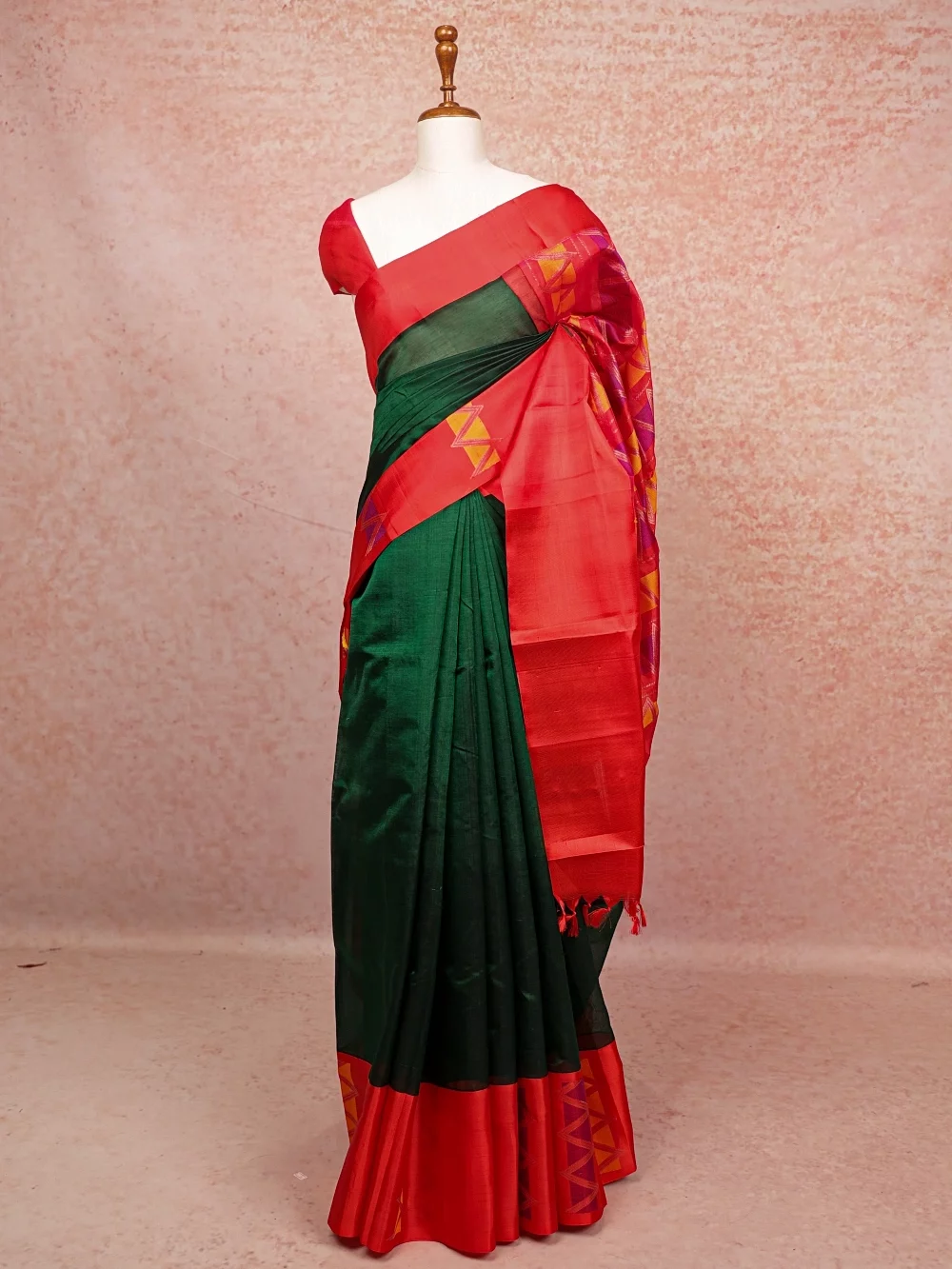 Green Cotton Silk Saree