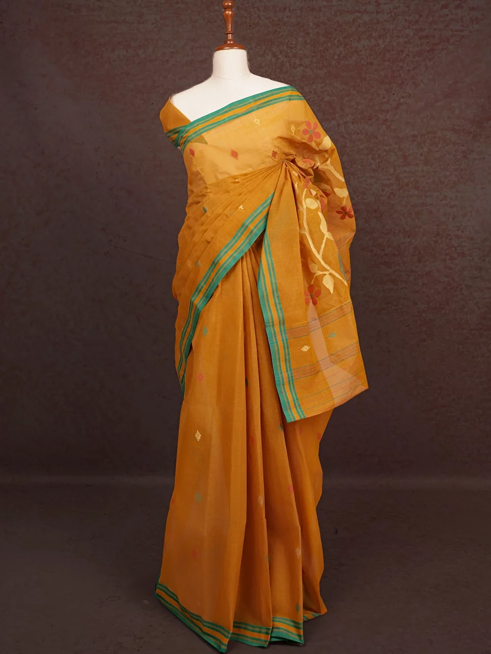 Yellow Cotton Saree