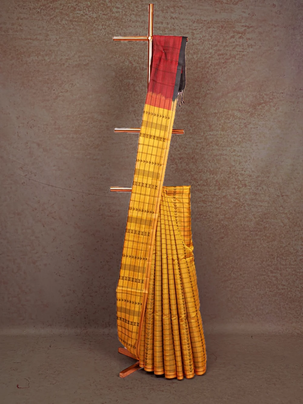 Yellow Kora Silk Saree