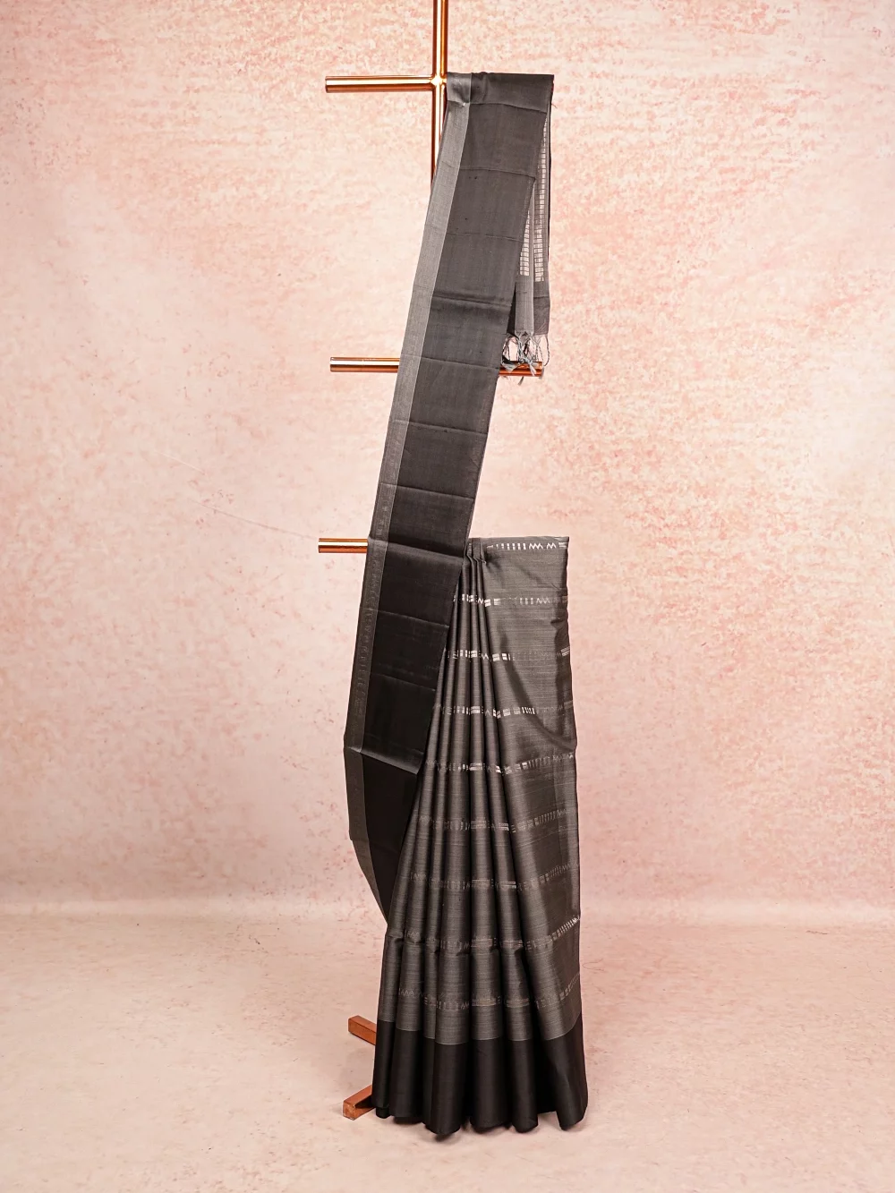 Ash Grey Silk Saree