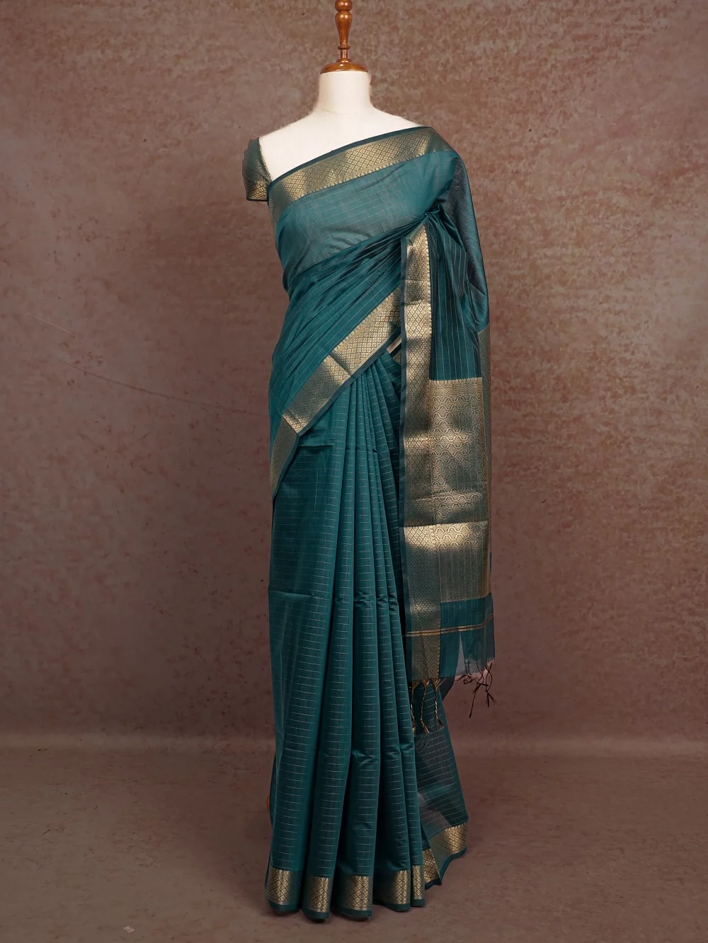 Green Semi Tussar Saree