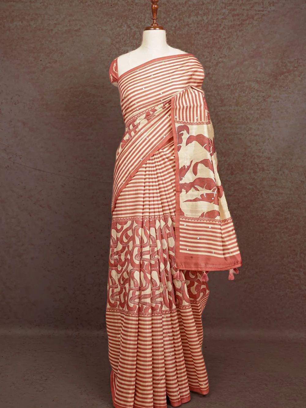 Off White Soft Cotton Saree