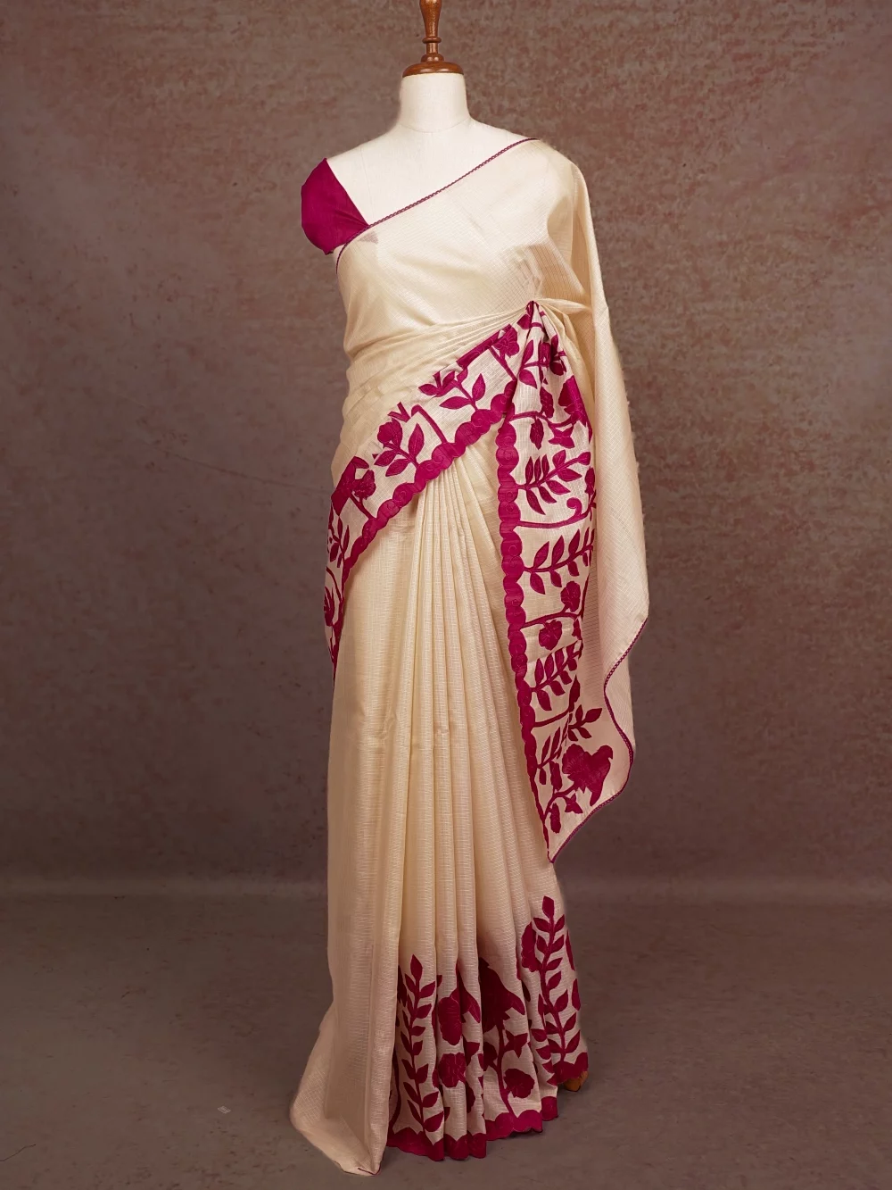 Cream Silky Kota Saree