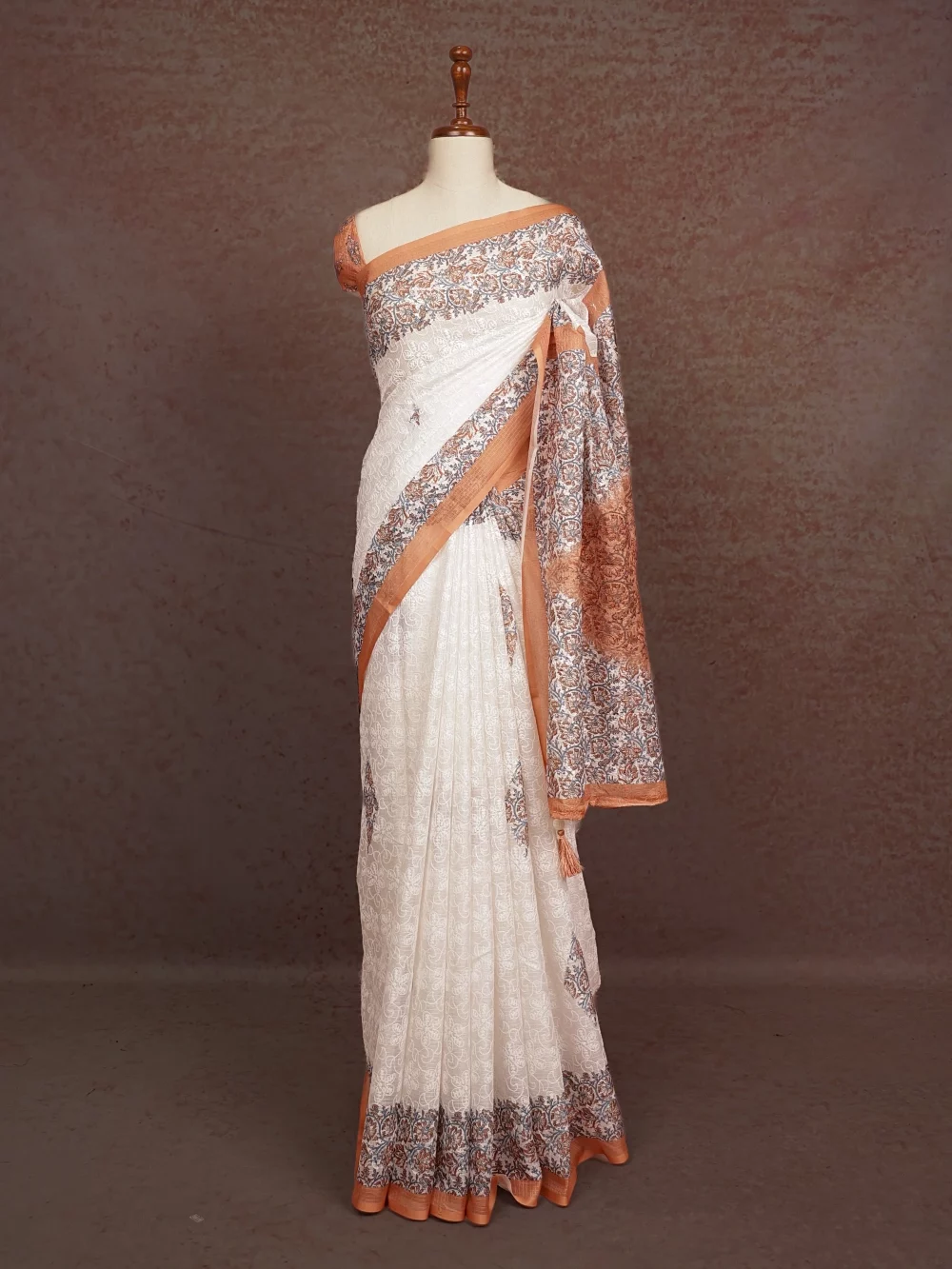 White Kota Saree
