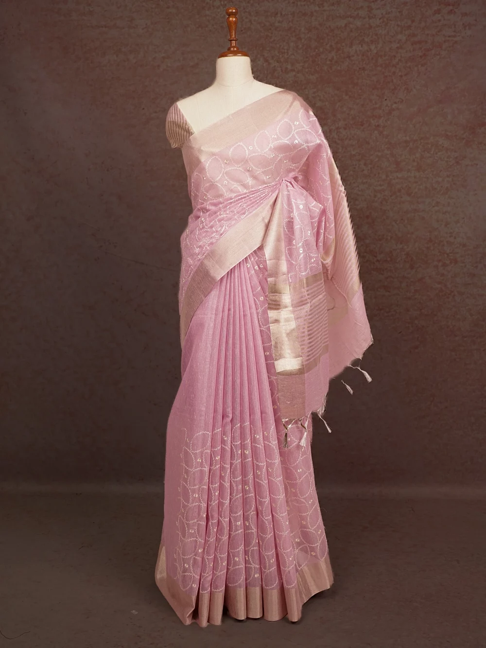 Light Pink Silky Kota Saree