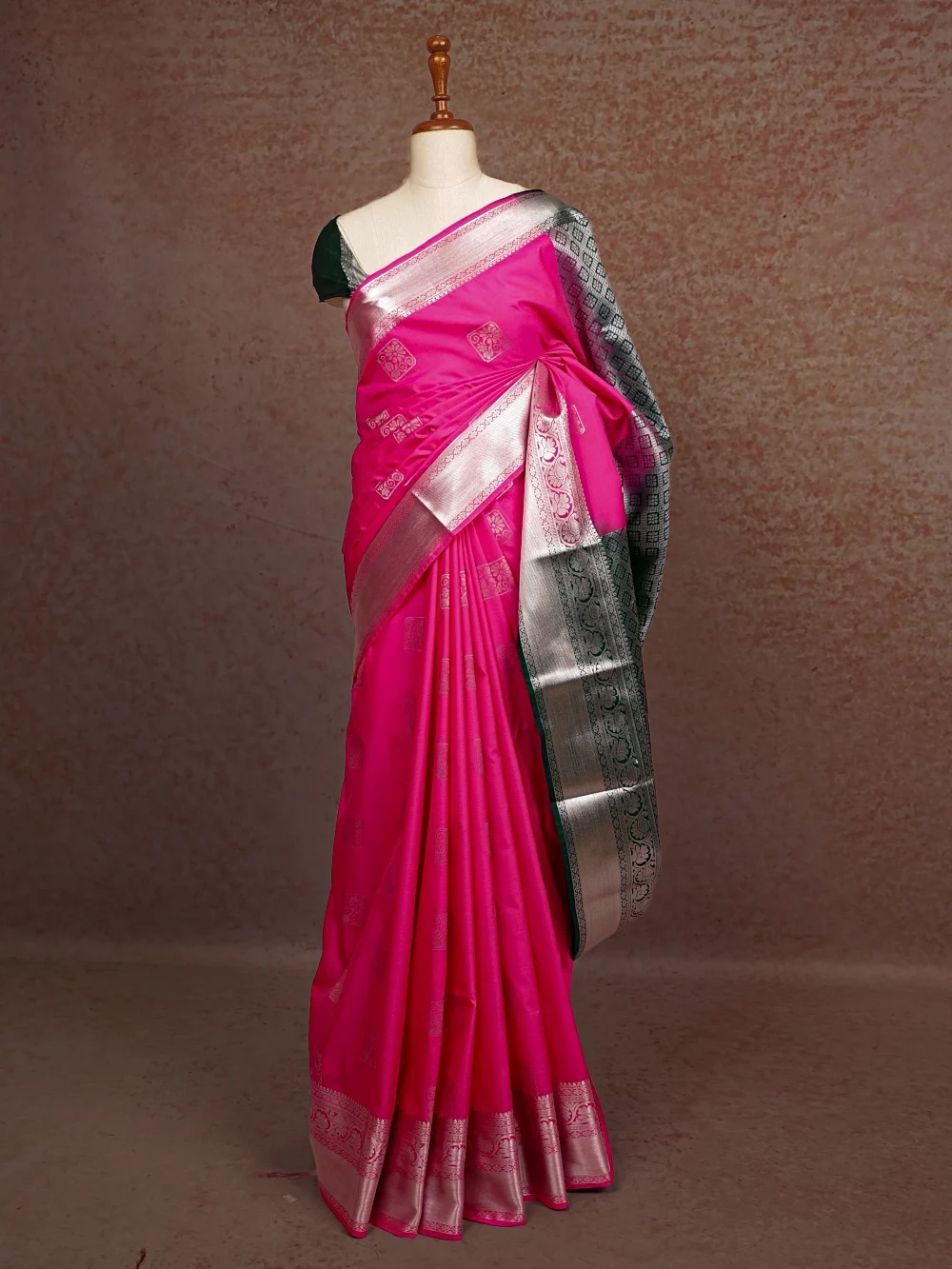 Milk Rose Semi Silk Saree