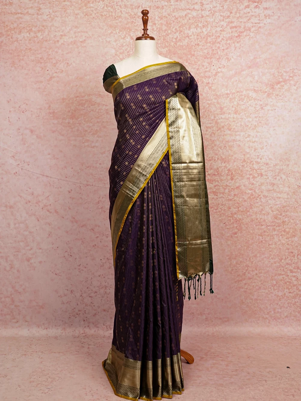 Violet Semi Silk Saree