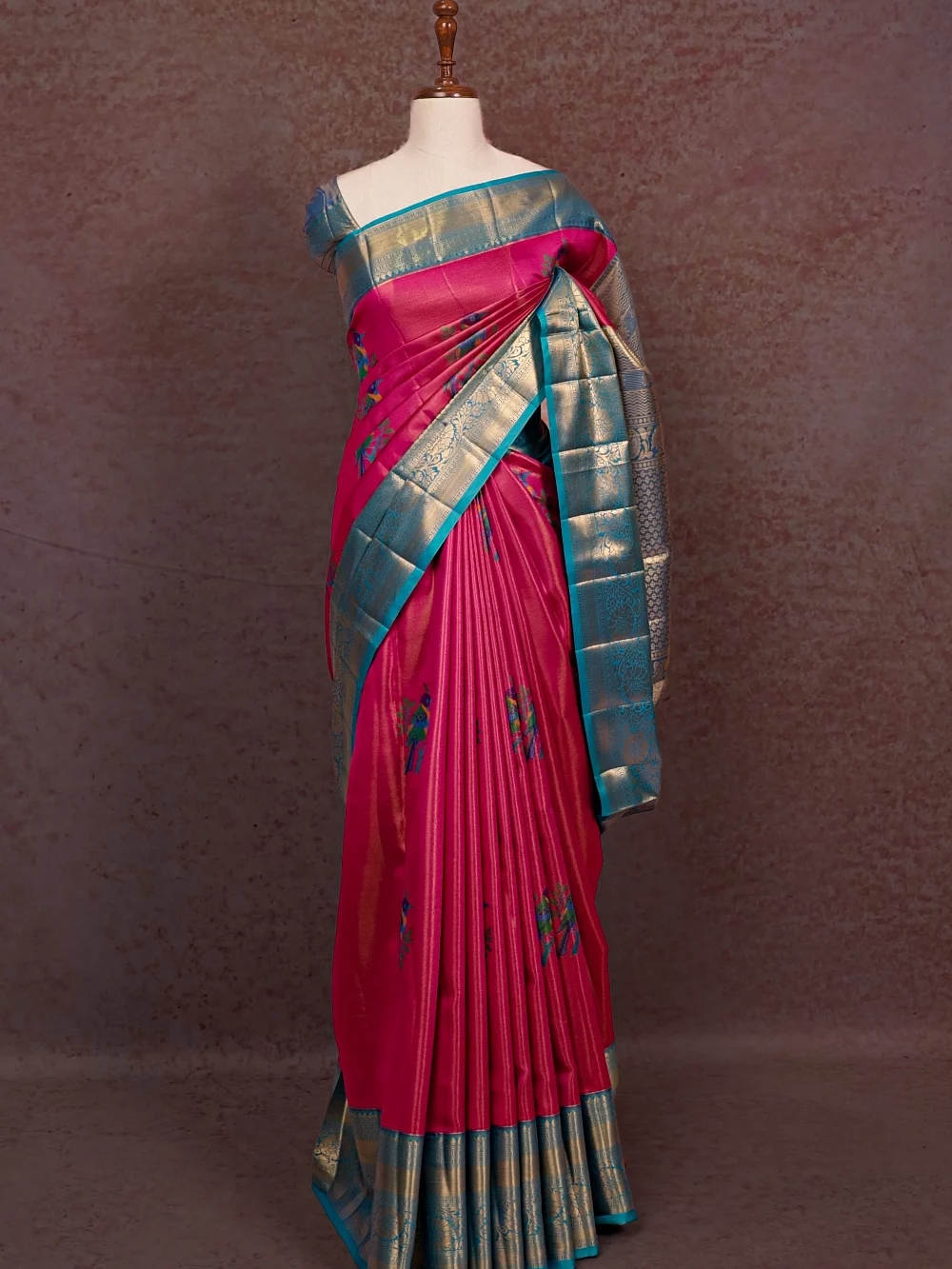 Pink Semi Tissue Saree