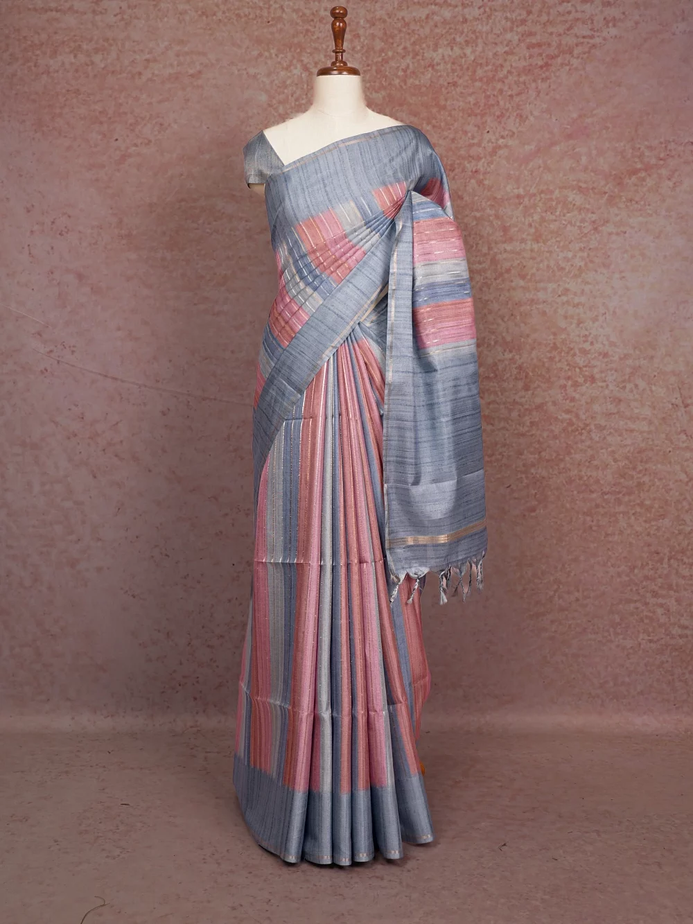 Multi Color Semi Tussar Saree