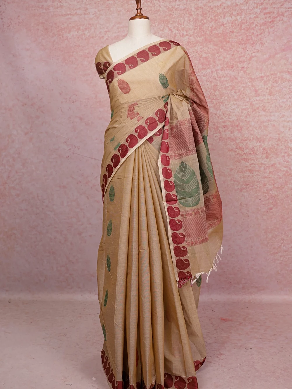 Chikku Color Cotton Saree
