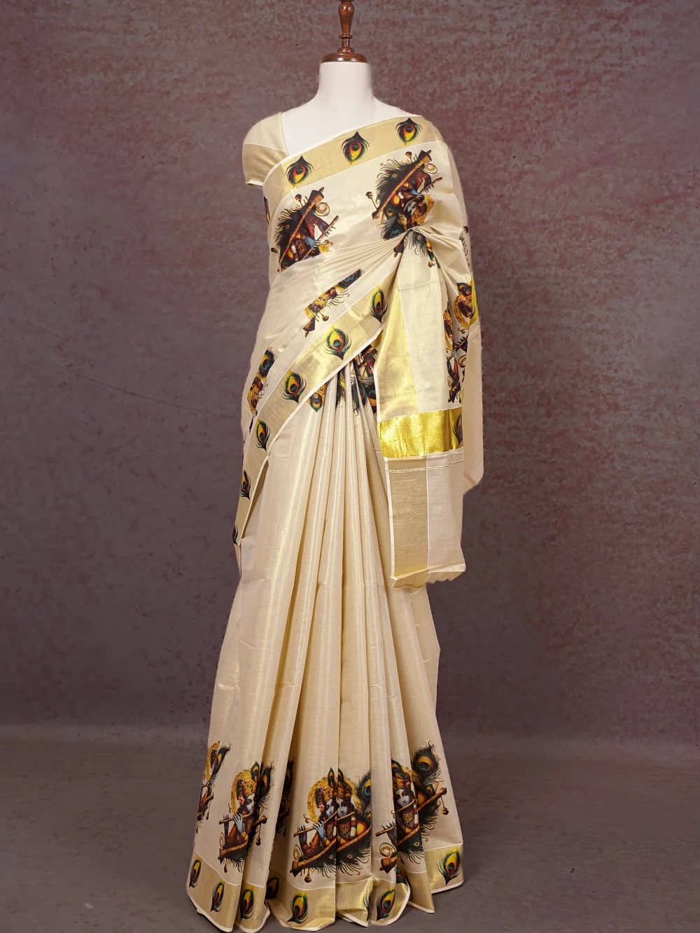 Gold Tissue Kerala Saree