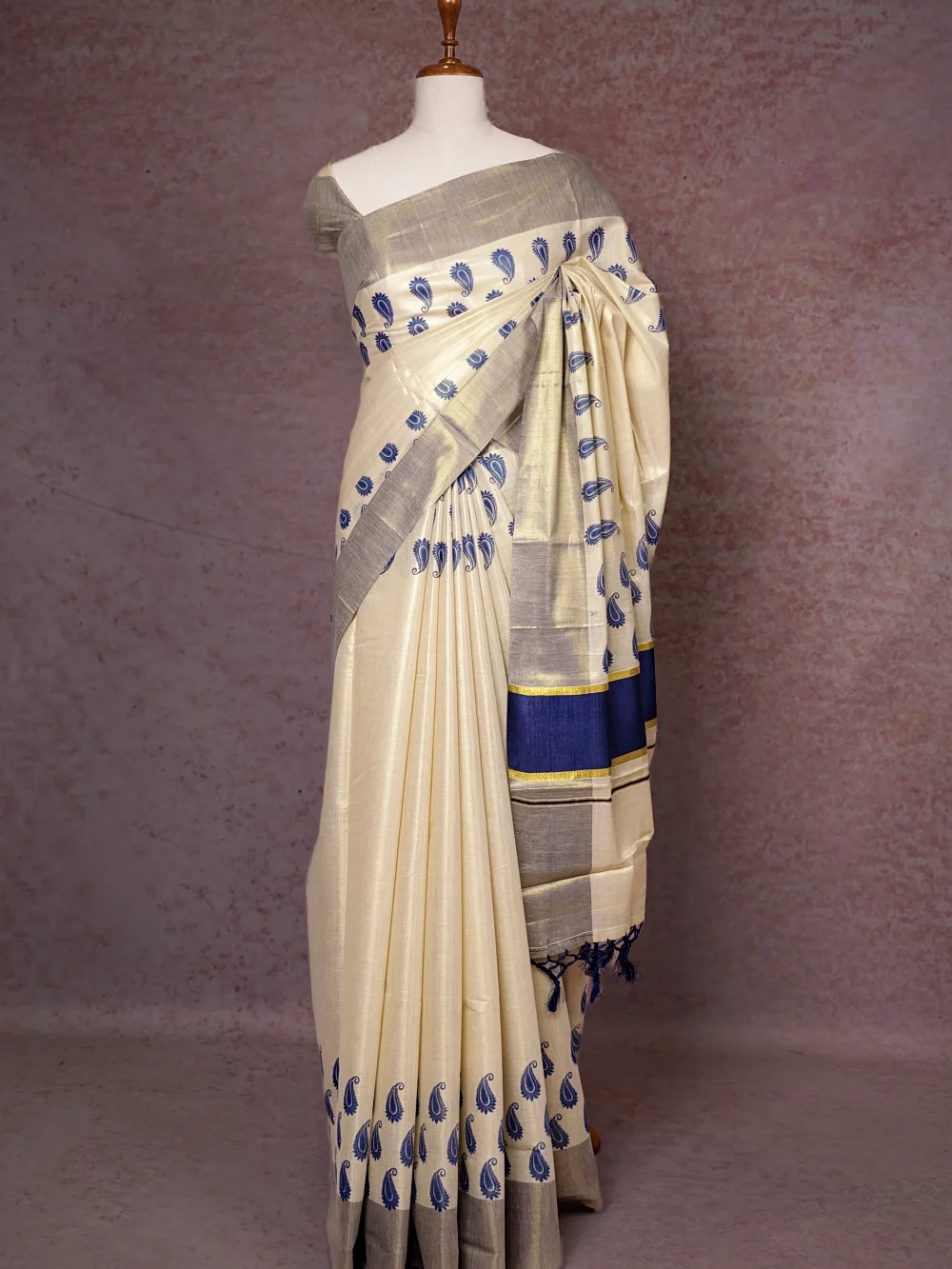 Gold  Tissue Kerala Saree